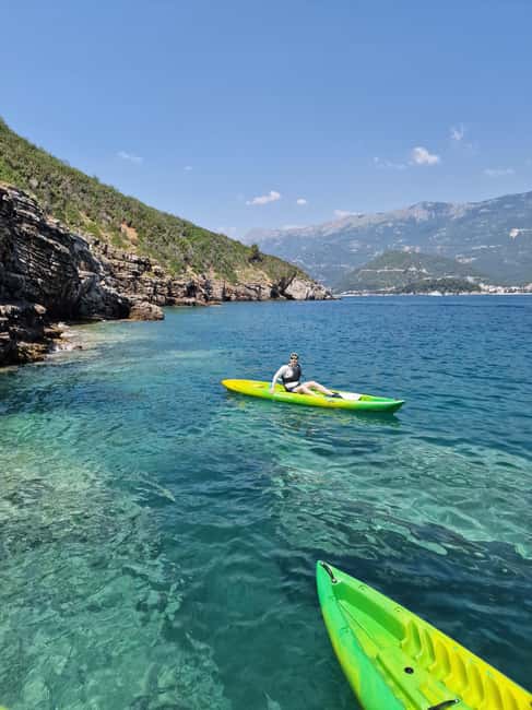 Budva: small group kayak tour to Sv.Nikola island caves - Exploring Sveti Nikola Beach: A Pristine Stopover