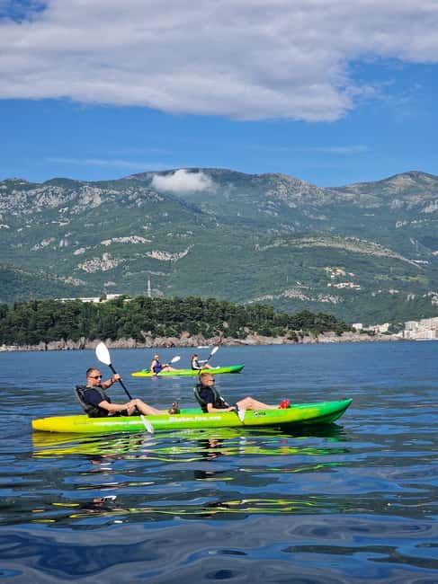 Budva: small group kayak tour to Sv.Nikola island caves - Exploring Sveti Nikola Island Caves: Swimming and Kayaking