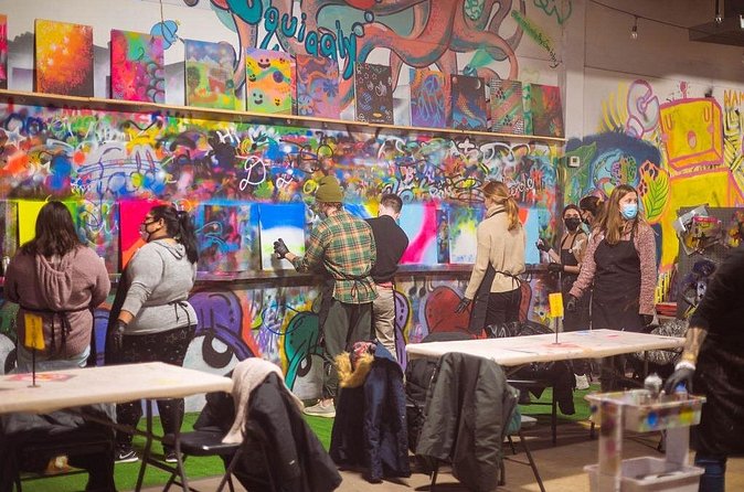 BYOB Spray Paint 'n' Sip at Studio W.I.P. Chicago - The Artistic Value of the Experience