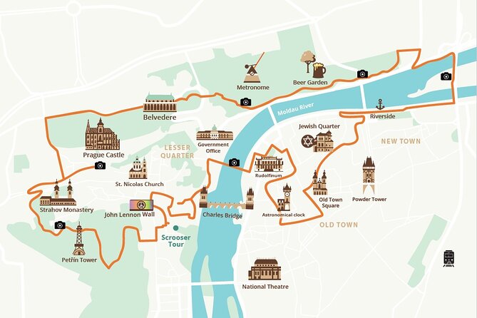 Cafe Racer Grand Tour: Pragues Highlights by eBike - The Enchanting Prague Castle and Petrin Park