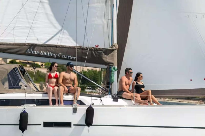 Cagliari: Catamaran Trip with 3 Stops and Prosecco Toast - Starting Point at Alma Sailing Charter in Cagliari