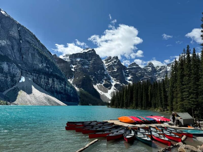 Calgary: Lake Louise, Emerald, Marble Canyon, and Yoho Tour - Moraine Lake and Its Vivid Blue Waters