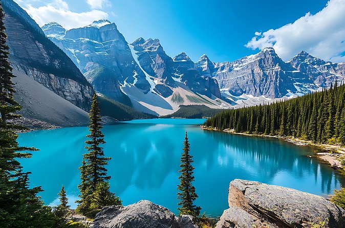 Calgary to Lake Louise and Lake Moraine - Emerald Lake: A Shimmering Gem in Yoho National Park
