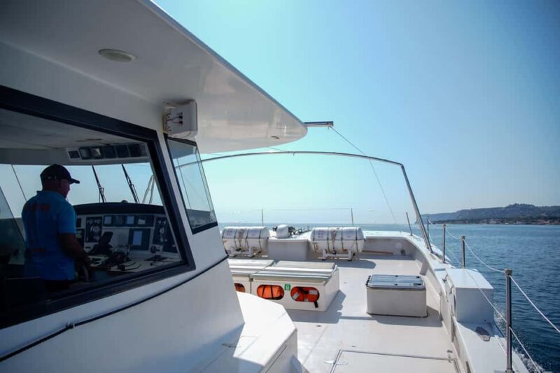 Calpe: Motor catamaran with a swim stop and optional lunch - Tasting a Valencian Menu on Board (Optional)
