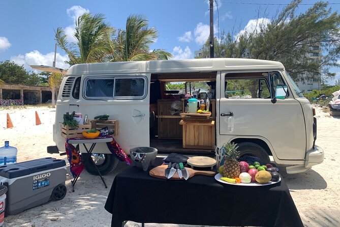 Cancun Beach Seafood Barbecue Class in a Kombi - Booking and Weather Policies