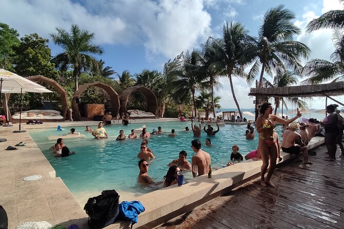 Cancun Catamaran Tour! Luxury Experience Beach Club - Return Journey and Final Swim