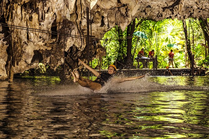 Cancun Cenote Tour: Snorkeling, Rappelling and Ziplining - Ziplining Through the Treetops: Three Thrilling Lines