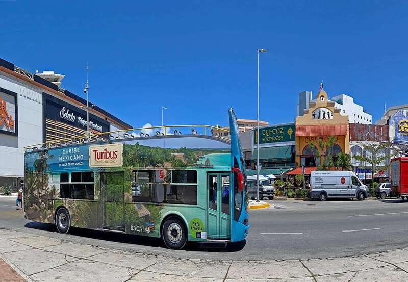 Cancun: Hop-On-Hop-Off Sightseeing Bus Tour - The Experience at Aquaworld and Beach Stops