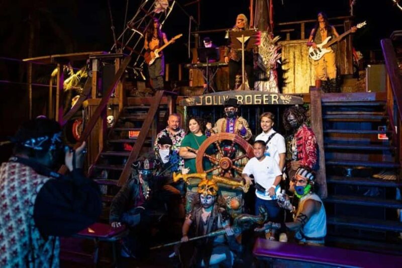 Cancun Night Pirate Ship Cruise with Chicken Dinner and Show - Key Points