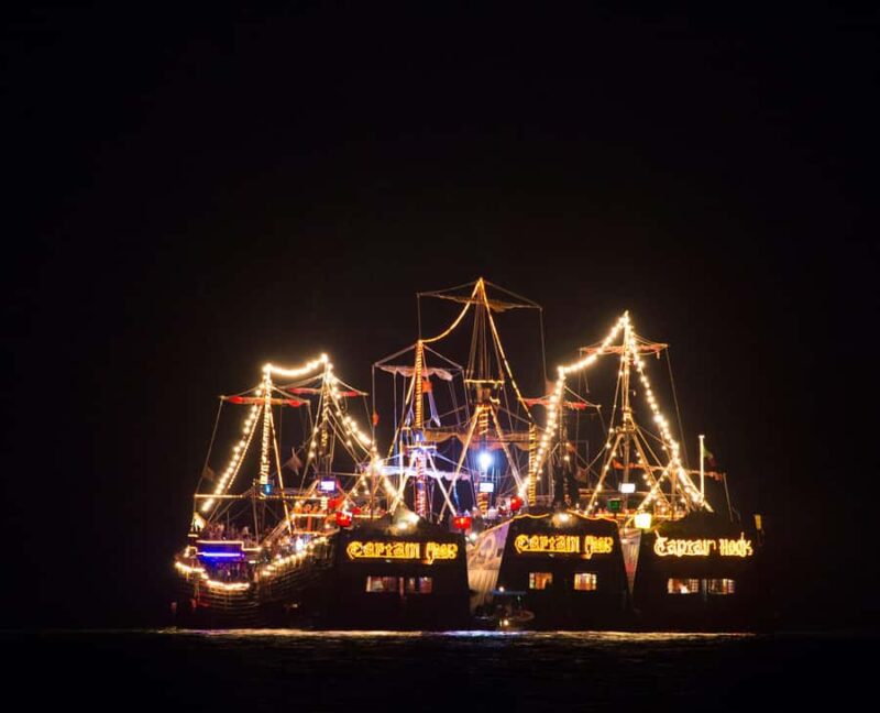 Cancun Night Pirate Ship Cruise with Chicken Dinner and Show - The Crew and Show Highlights