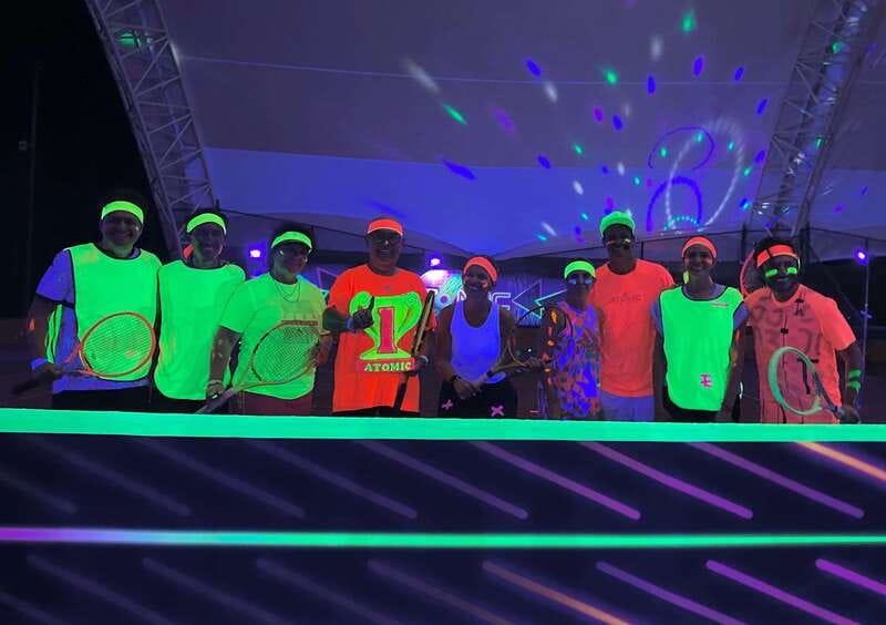 Cancun: Tennis Black-light Experience at RN Tennis Centre - Experience the Glow Night Atmosphere with Music and Lights