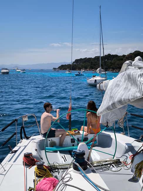 Cannes: Olympic Cruise in the French Riviera - Anchoring in a Calm Bay for Swimming and Water Activities