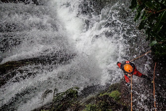 Canyoning Experience in Ribeira dos Caldeirões Sao Miguel -Azores - The Waterfall Rappelling and Cliff-Jumping