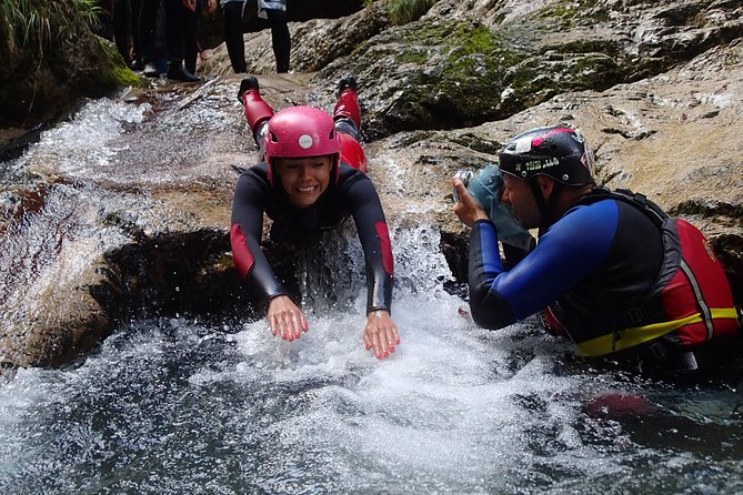 CANYONING in Susec from Bovec, Families welcome, photo service - Safety and Guide Expertise