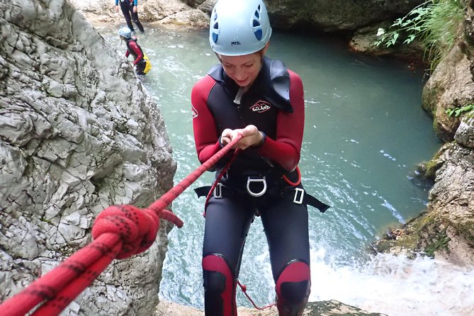 CANYONING in Susec from Bovec, Families welcome, photo service - The Toboggan Ride and Water Jumps