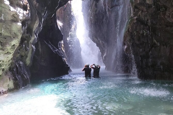 Canyoning in the water - Kourtaliotiko Gorge - Rappelling and Water Jumps Next to Waterfalls