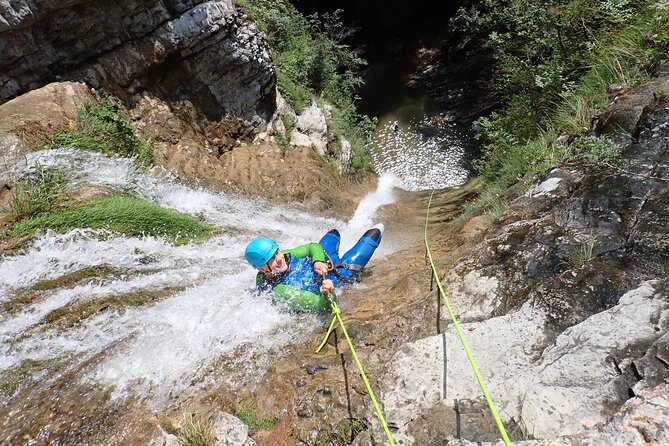 Canyoning "Vione" - advanced Canyoningtour also for sportive beginner - Starting Point and Meeting Logistics at Piovere di Tignale
