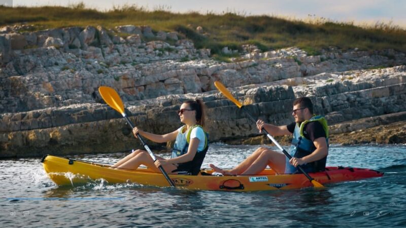 Cape Kamenjak: Kayak Tour with Cave Experience - Snorkeling and Marine Life Encounters