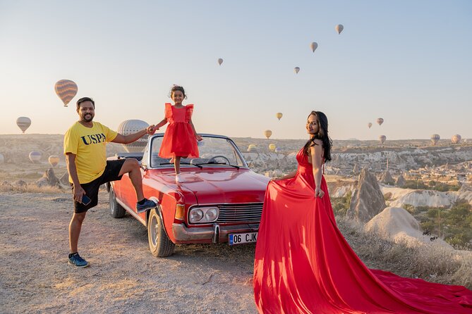 Cappadocia Classic Car Sunset or sunrise - The Beauty of the Balloon Fire Show and Valley Scenery