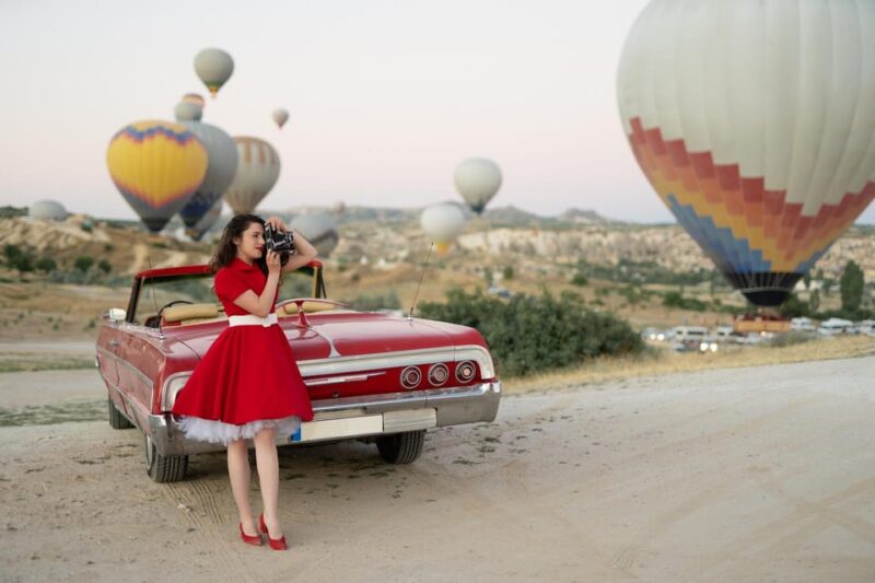 Cappadocia: Classic Car Tour with Champagne Vintage Car Tour - The Classic Car and Balloon Photo Experience