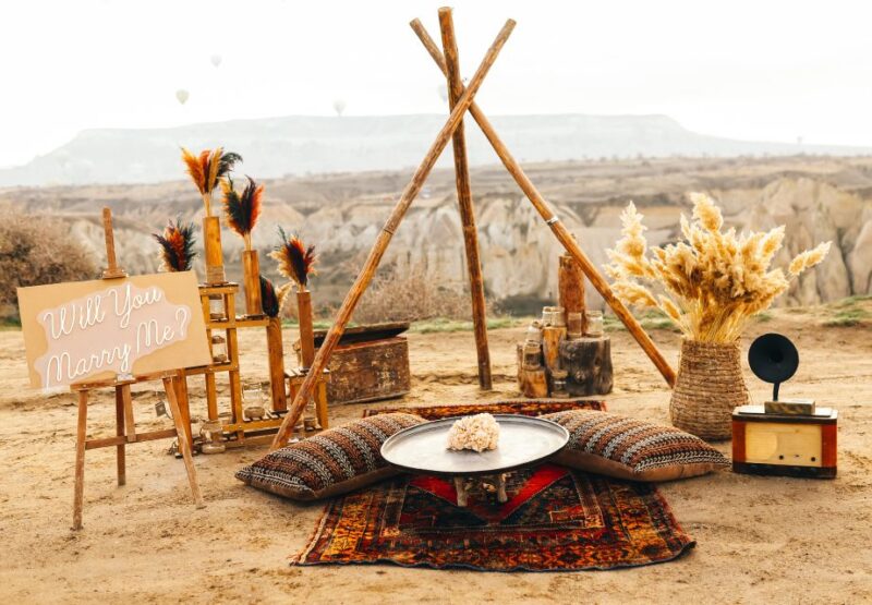 Cappadocia: Love Valley Proposal Service with Transfers - Customizable Proposal Decorations and Backgrounds