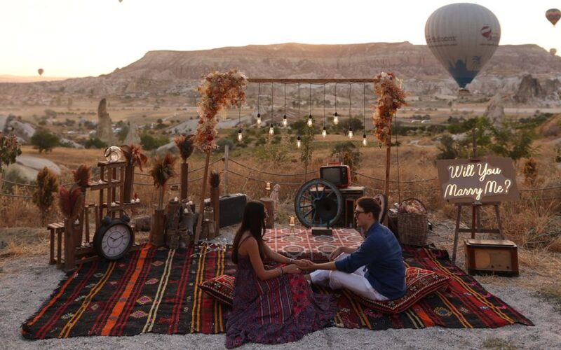Cappadocia: Love Valley Proposal Service with Transfers - The Treats and Personal Touches
