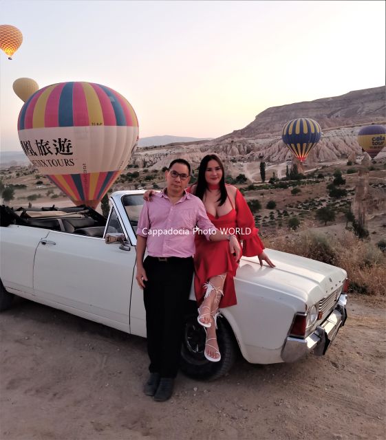 Cappadocia Photo Shoot with Classic Car and Flying Dress - Flexibility in Shooting Times and Balloon Viewing