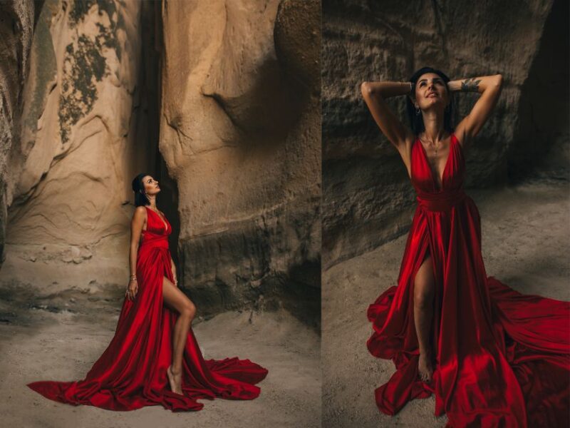 Cappadocia: Photo Shooting With Flying Dresses - Inside a Fairy Chimney: A Natural Cave Photoshoot