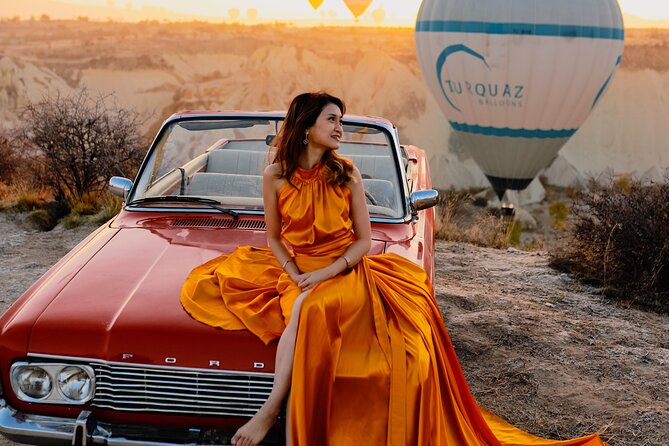 Cappadocia Private Photo Shoot with Flying Dress + Vintage Car - The Flying Dress Experience: Elevating Your Photos