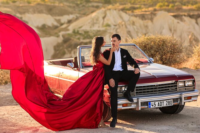 Cappadocia Private Photo Shoot with Flying Dress + Vintage Car - Flexibility and Cancellation Policy