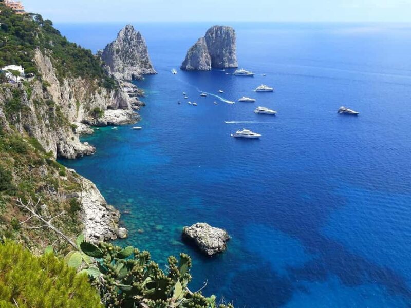 Capri private boat tour from sorrento on Gozzo 9 cabin - Swimming and Snorkeling at Grotta Bianca