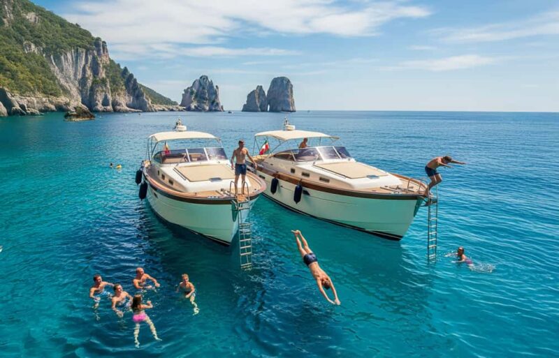 Capri: Yacht Cruise with Swimming, Brunch and City Visit - Key Points