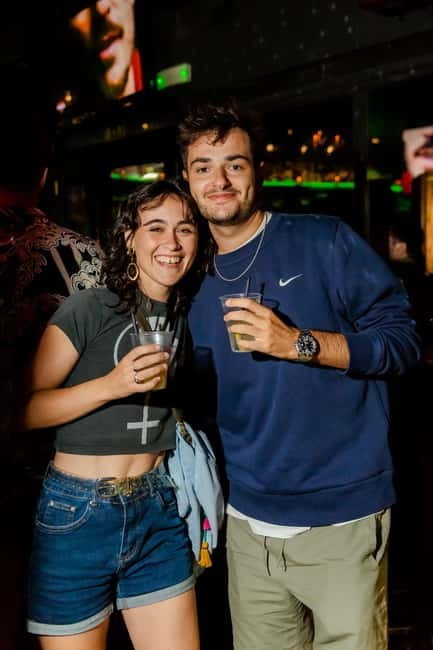 Carnival Extravaganza Lisbon Pubcrawl - First Stops: Praça Luís de Camoes and the Local Bar