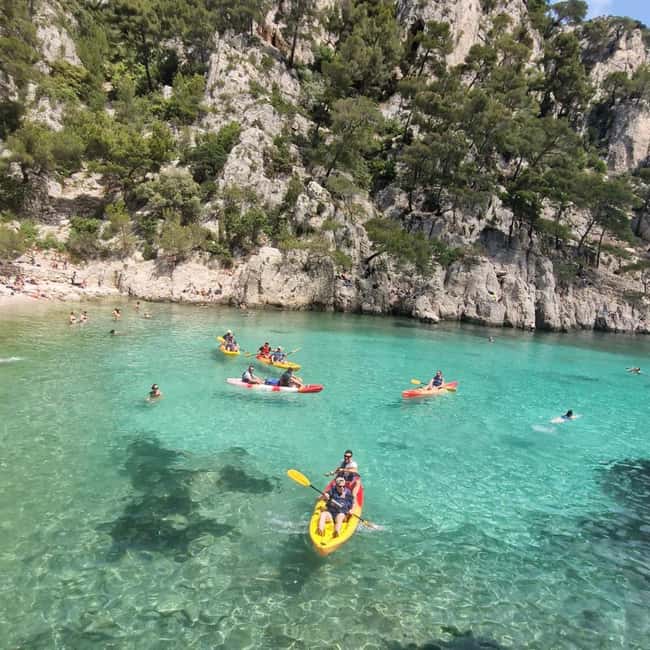 Cassis: Day trip by sea kayak - Exploring the Calanque de lOule and its caves