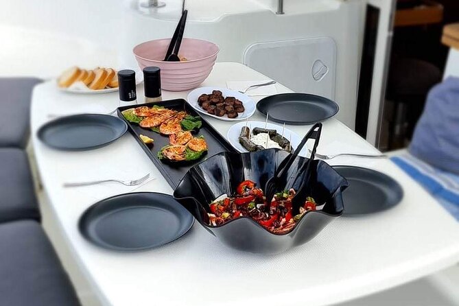 Catamaran Day & Sunset Cruises with meals Drinks and transportation - Small-Group Sailing in Mykonos South Coast