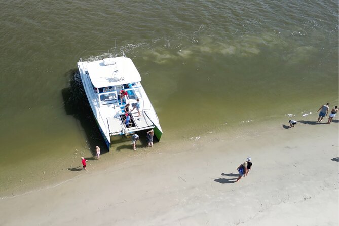 Catamaran Dolphin Cruise in Myrtle Beach with Barrier Island Stop - Comfort and Safety on the Boat