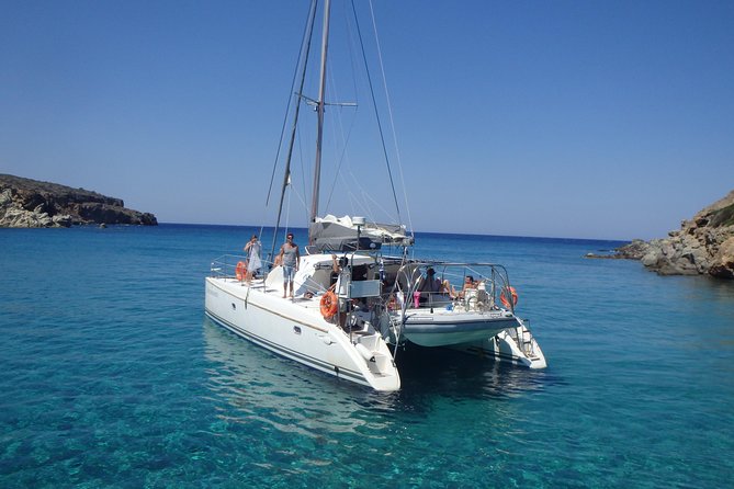 Catamaran Full Day Cruise: Poliegos - Kleftiko - Discover the Beauty of Milos on a Full-Day Catamaran Cruise for $243.83