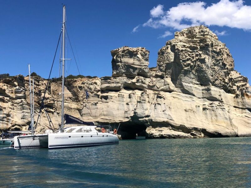 Catamaran Full Day Cruise - Sailing to Cape Vani and Kalogries for Swimming and Fruit