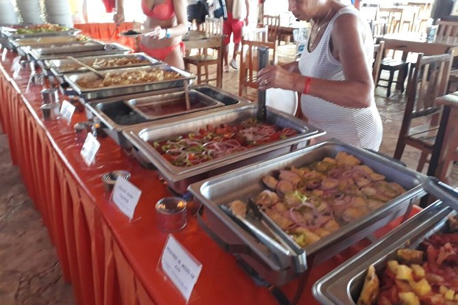 Catamaran Isla Mujeres Unlimited! Round Transportation From Riviera Maya - Enjoying the Private Beach Club and Buffet Lunch