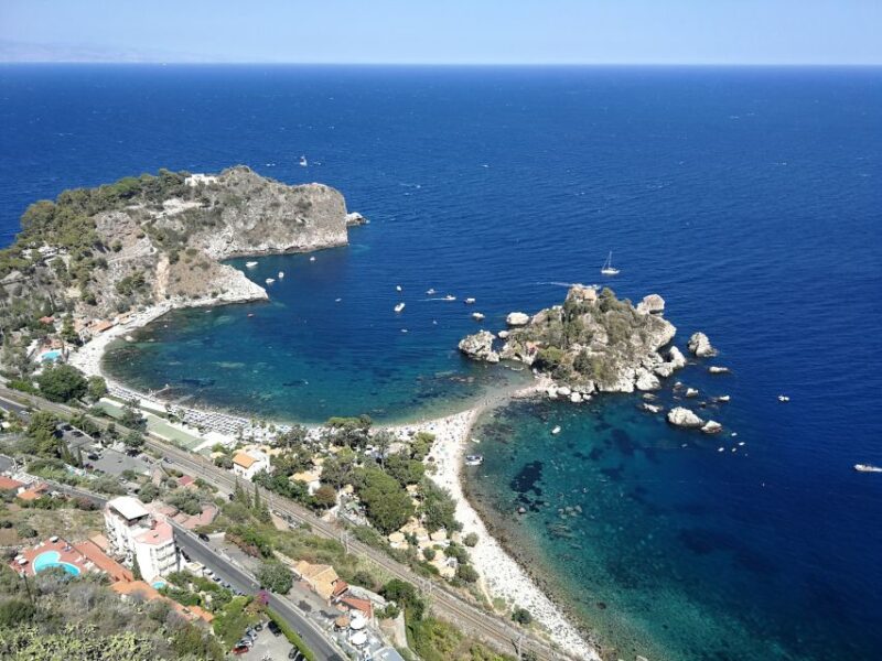 Catania: Giardini, Taormina, and Castelmola Day Trip - Scenic Views and the Natural Park Beach: Isola Bella