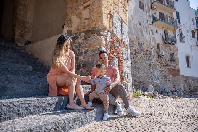 Cefalù Photoshoot Capture Your Spontaneous And Happy Moments - Personalized Guidance in Cefalù’s Historic Streets