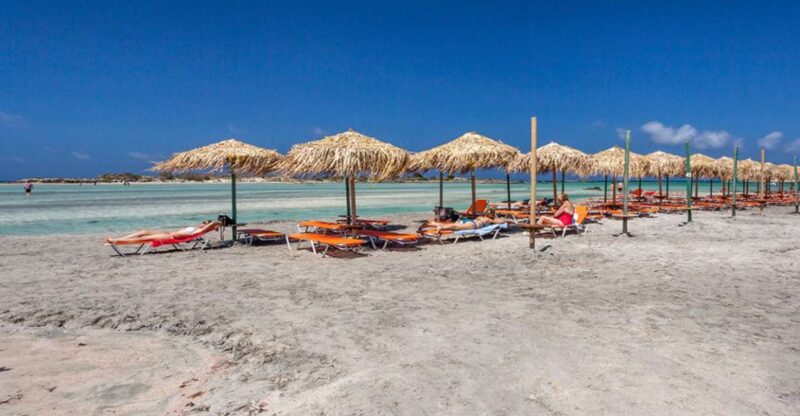 Chania: Elafonisi and Milia Mountain with Loungers and Lunch - Visiting Elafonisi Beach: Pink Sand and Quiet Loungers