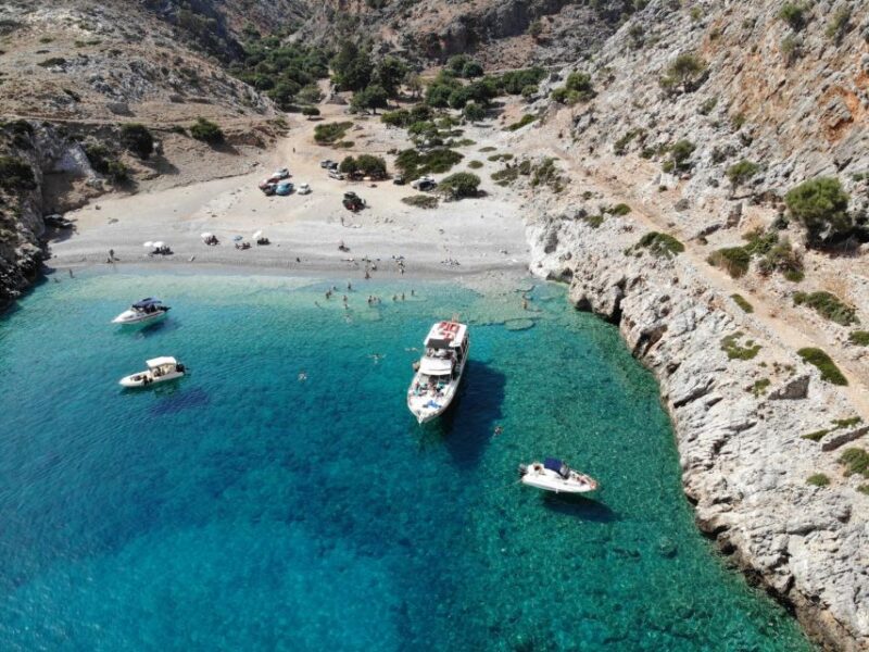 Chania: Menies Beach & Chironisia Bay Cruise with Snorkeling - Starting Point at Kolymbari Port