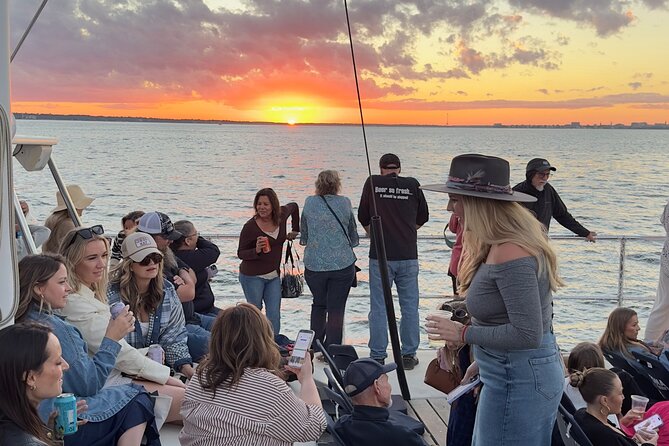 Charleston Iconic Sunset Sail - Lux Catamaran w/Bar & Bathrooms - Experience a Memorable Sunset on Charleston’s Harbor Aboard the Lux Catamaran
