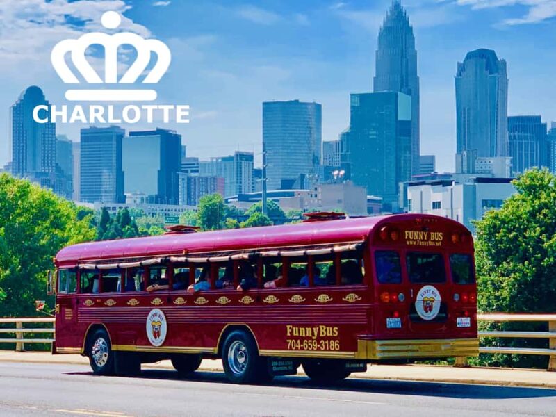 Charlotte: Funny Bus Comedy City Tour with BYOB - The NASCAR Hall of Fame and Other Attractions