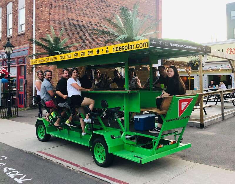Charlottetown: Solar Food/Drink Party Bike Experience - Savoring Local Food and Drink at Two Stops