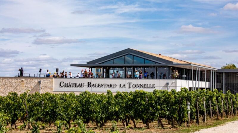 Château Balestard La Tonnelle : The "Origins" tour - The Terrace: Panoramic Views of Saint-Emilion