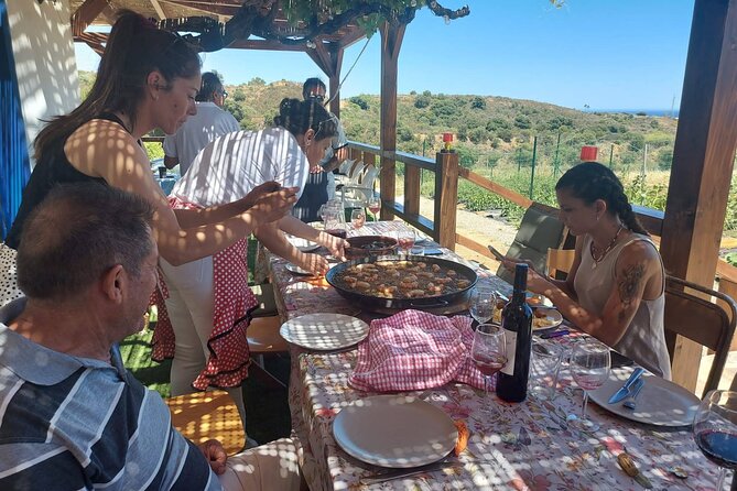 Chefcooking Paella from our Andalusian Grandmother at a Family Farm - Farm Tour with Scenic Views of the Mediterranean and Sierra Bermeja