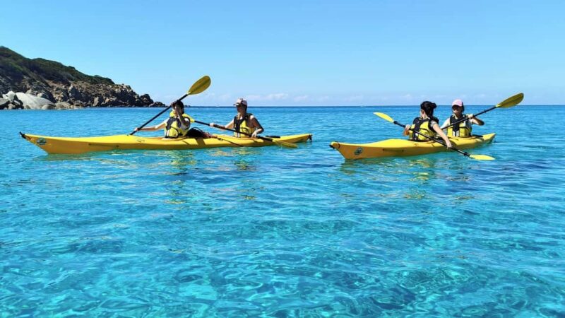 Chia: kayak tour to Tuerredda with snorkeling - Key Points