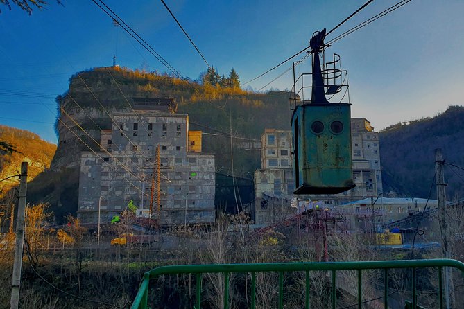 Chiatura. Soviet Past in the present. + Katskhi pillar - 13th-Century Mghvimevi Monastery’s Artistic Treasures